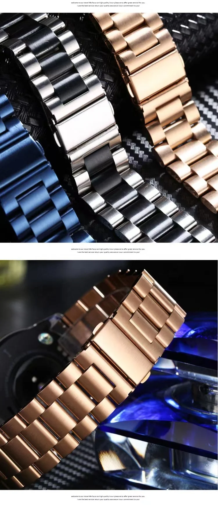 Watch Strap for I7 Pro Max Watch 8series Stainless Steel Metal Smart Watch Strap for Watch8 4 5 6 Se 40mm 44mm Strap Replacement