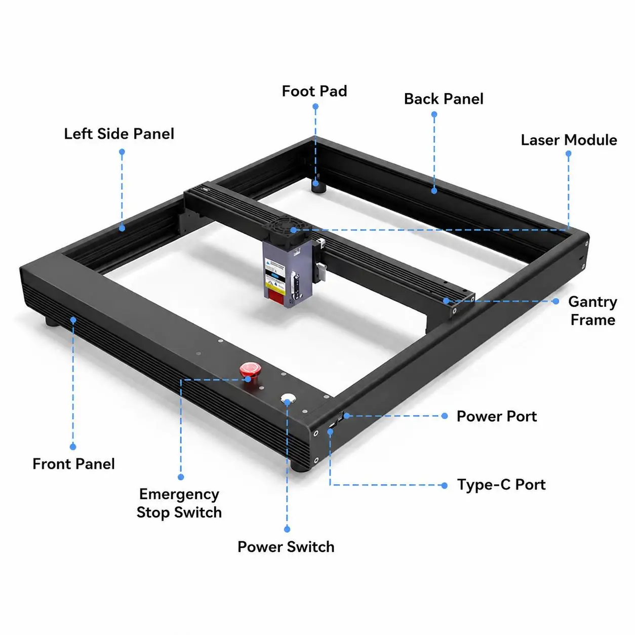 500W Extension Kit Upgrade to CNC 4030 Pro Laser Engraving Milling Machine 4030 Cnc Router 300x400