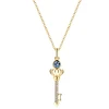 Collar de moda de latón chapado en oro amarillo de 18 quilates