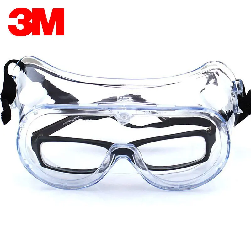 Comfortable Clear Anti-Fog Anti-Splash Safety Glasses Glass Eye Protection Protective Googles 1621AF