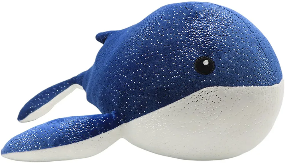 soothing plush pillow blue whale