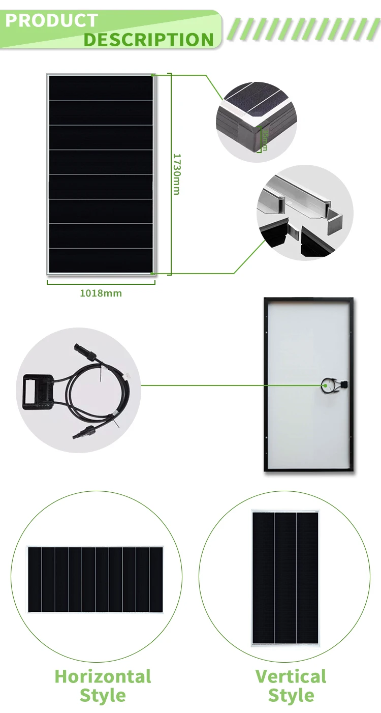 ESG All Black Solar Panel Rotterdam EU Warehouse 400W 410W 415W 425W Germany Shingled Mono Solar Panels