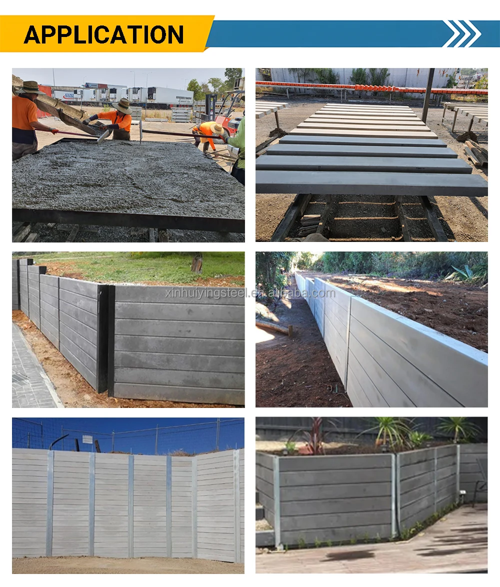 Cold Formed Galvanized Steel Retaining Wall Cement Sleeper Mould ...