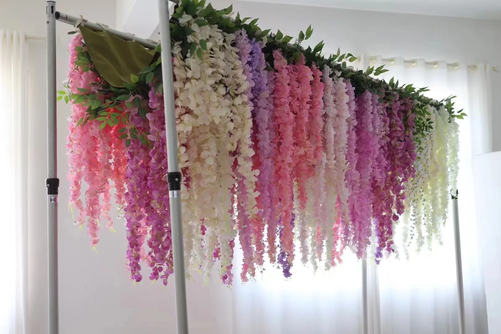 Q18 New Arrival Artificial Hanging Wisteria Flower Wall Flower Ceiling