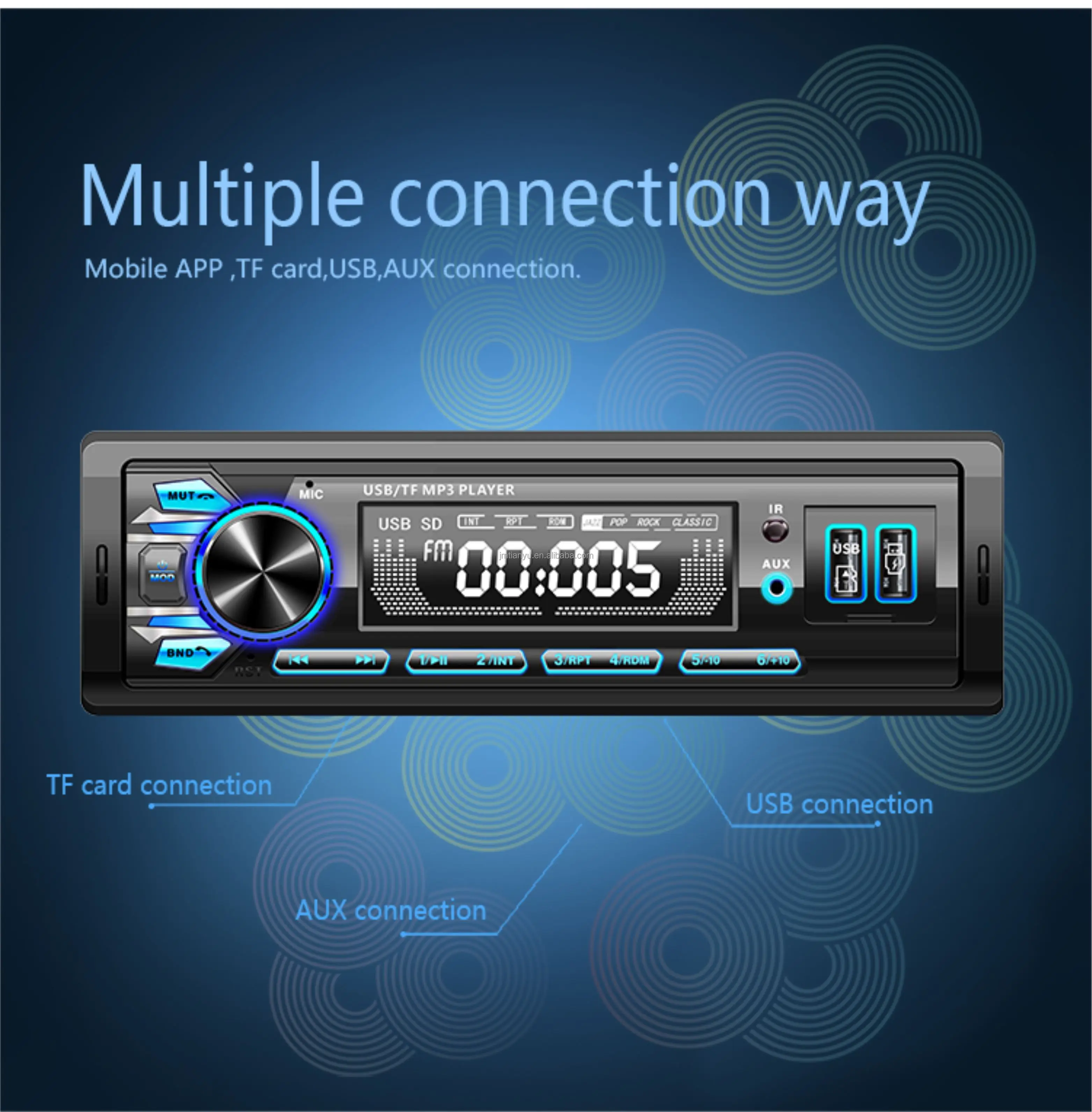 One Din Usb Car Music Mp3 Player Hands Free Call Led Display Car Radio Aux Remote Car Audio Buy Car Mp3 Palyer Car Mp3 Audio Bluetooth Mp3 Car Product On Alibaba Com