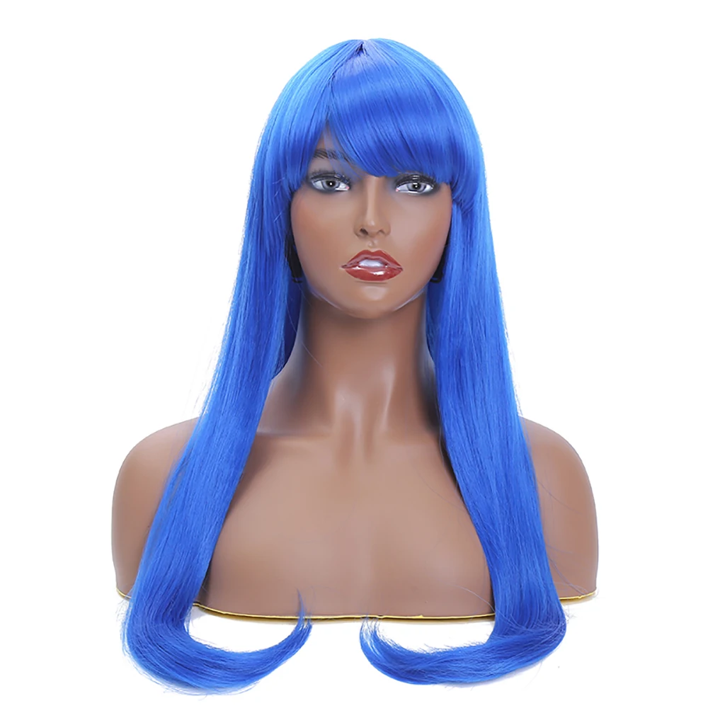 blue long wig for sale