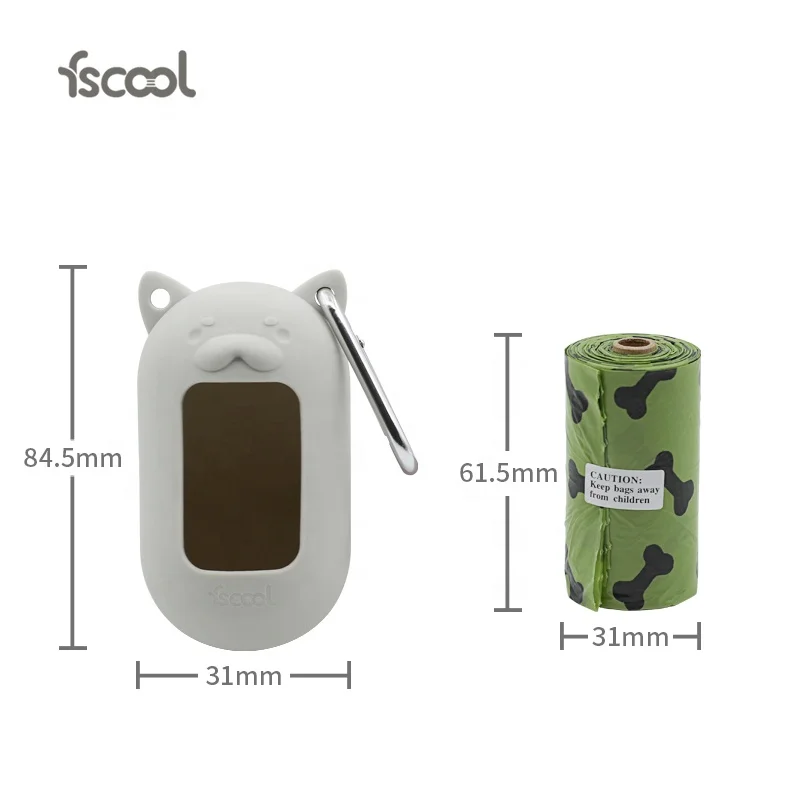 Walking Pet Dog Shit Poop Trash Waste Bags Holder Total Degradation Dog Poop Bags With Dispenser
