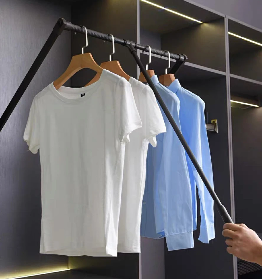 Wardrobe Lifter For Clothes Hanging Pull Down Clothes Hanger Soft Close