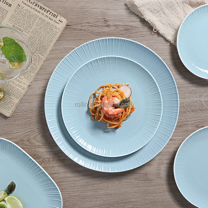 Ceramic Modern Dinner Plate Set for Hotels Restaurants