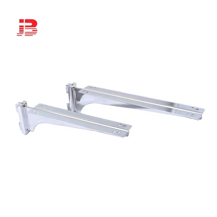 Slotted channel wooden shelf metal bracket for glass shelves