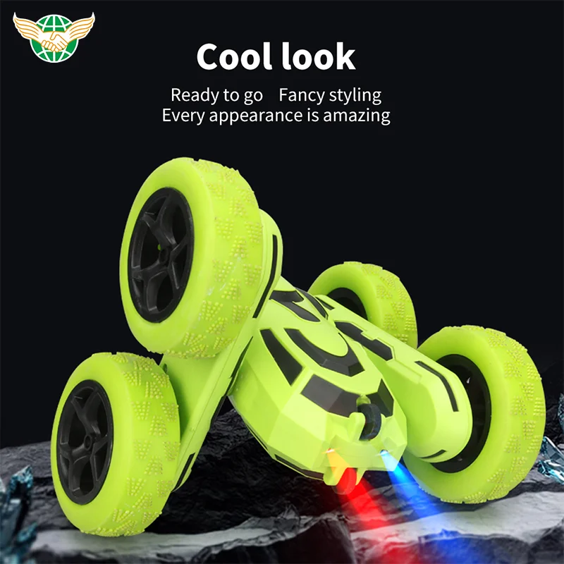 360 Degree 2.4G Rc Stunt Car Model 360 Degree Rolling Stunt Climbing Double Side Stunt Car With Cool Light Music
