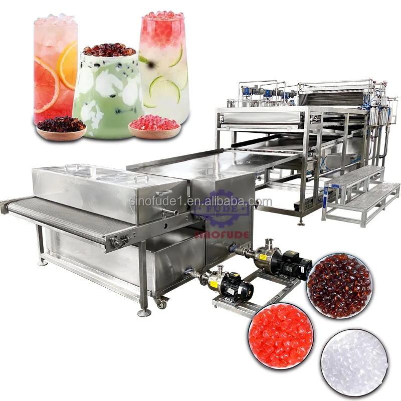Artificial Caviar Making Machine Popping Boba Juice Ball Depositing Production Line Bubble Tea Pearls Machine