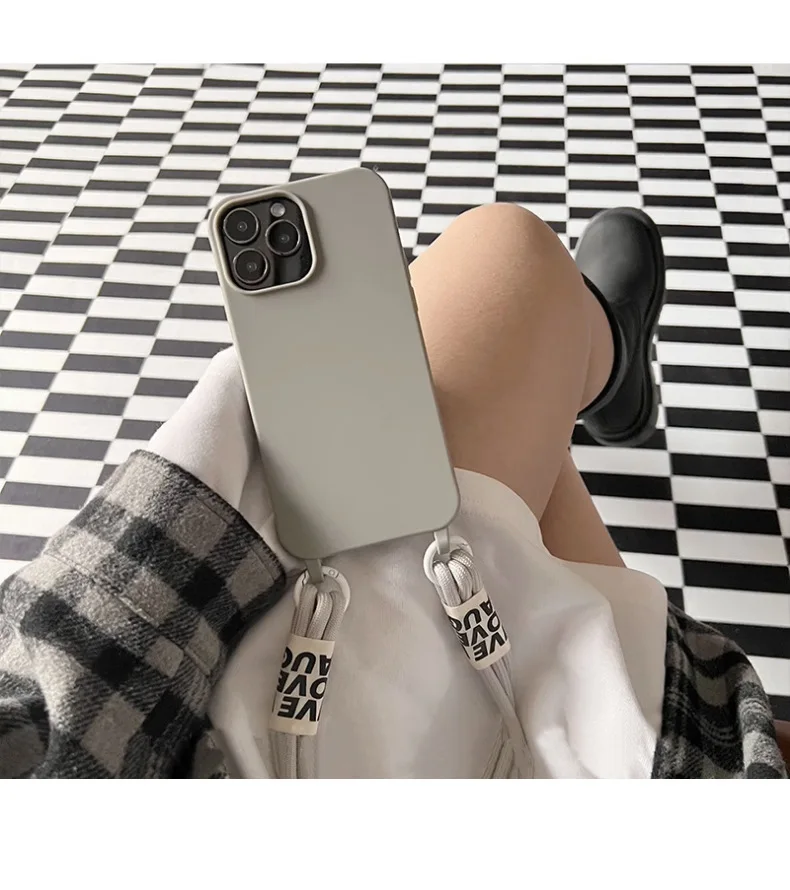 Suitable For IPhone 15 Phone Case New Crossbody Strap Iphone 14 Pro Max Niche High Sensitivity_voghion.com
