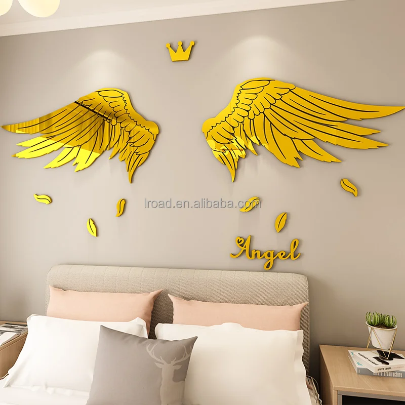 Vinyl Wall Decal Angel Wings Bedroom Decoration Stickers Mural