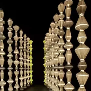 Mechanical Engineering Flower Lamp Modern Simple Floor Lamp Designer Model Room Soft-mounted Personality Splicing Cloth Cover