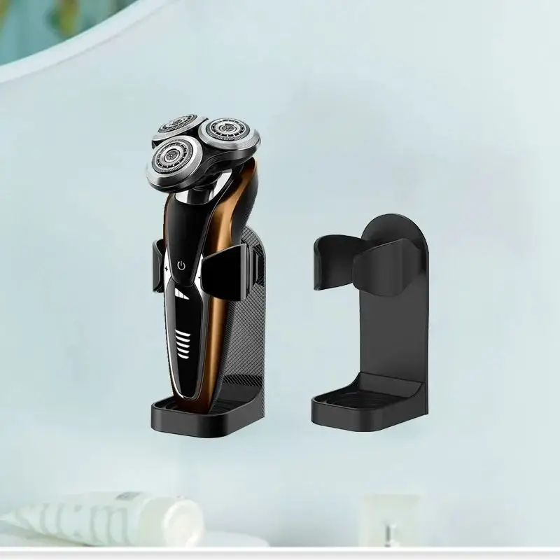 Electric Razor & Shaver Holder Wall Hanging Stand Black+White Plastic Eco-Friendly Bathroom Item