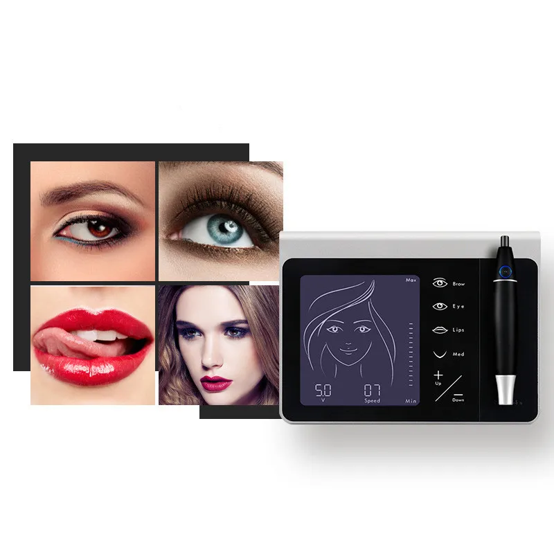2022 Новинка! Беспроводной ЖК-дисплей, полный сенсорный экран, супер многофункциональная машинка для микроблейдинга, вращающаяся машинка для татуировок