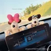 Adorno de pantalla tumbado para perro con espejo volador con nudo de rosa (par)