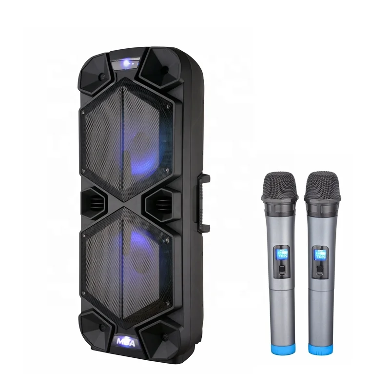 MBA Double 12 Inch  Party Box Speak  Plastic Portable Bt Speakers Authentic pa Portable Bt Speaker
