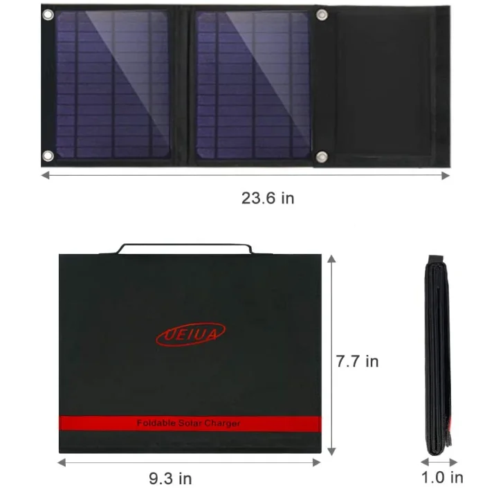 60w Flexible Usb Solar Panel Solar Cell Portable Folding Waterproof ...