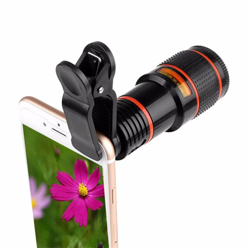 8x 12x Mobile Phone Lens Clip Optical Zoom Telescope Lens HD Smartphone  Camera Lens for iPhone 13 11 X Xs MAX