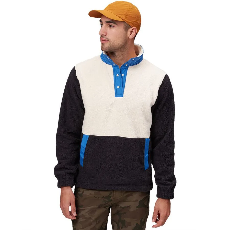Fashion Simple Design Sherpa 1/4 Snap Jacket High Quality Mens Fleece Jacket