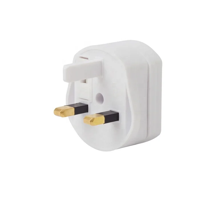 Shaver Adapter Plug EU 2 Pin to 3 Pin UK 1A Fused Electric Toothbrush Travel Adaptor Socket
