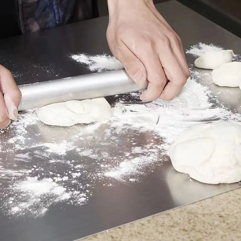 Cutting Bake Board Stainless Steel Double-Sided Kneading Panel Thickened Rolled Chopping Board for Kitchen Household Use