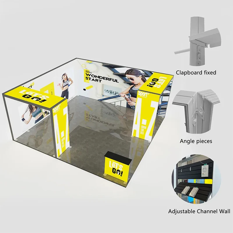 TianLang Tradeshow Exhibition Booth Display Tension Fabric Backdrop SEG Pop up Led Backlit Light Box
