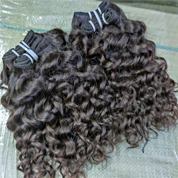 Letsfly unprocessed virgin brazilian water wavy italy curly hair 20pcs 840gram wholesale natural mocha color raw hair extension