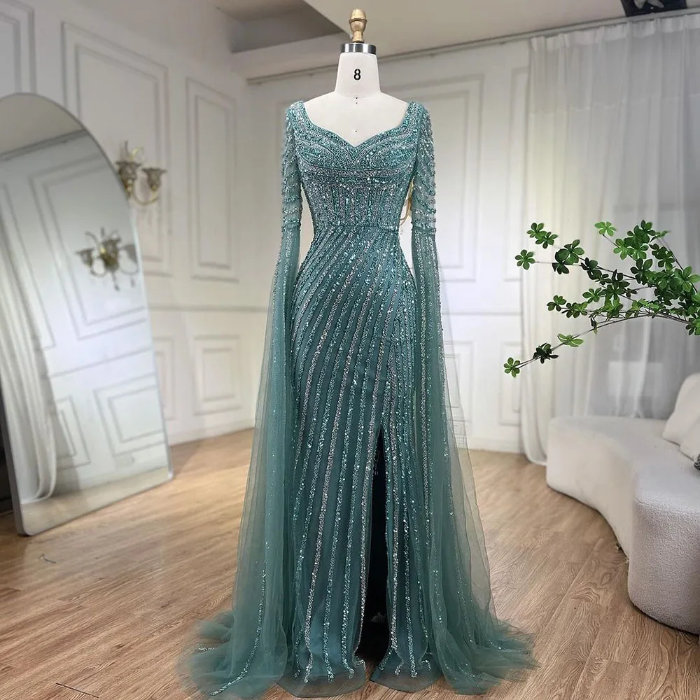Blue/Turquoise/Pink/Yellow Mermaid Beaded Long Sleeve Luxury Dresses for Woman's Wedding Party 2024 New Plus Size Evening Gowns| Alibaba.com Blue/Turquoise/Pink/Yellow Mermaid Beaded Long Sleeve Luxury Dresses for Woman's Wedding Party 2024 New Plus Size Evening Gowns| Alibaba.com