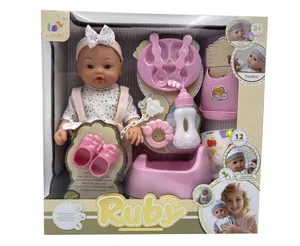 EPT Best Selling 12 Inch Lovely Bath Reborn Dolls With Eco-friendly Good Quality Accessories From Manufacturer