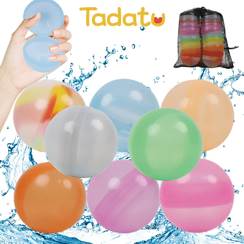 Tadatu Reusable Refillable Water Balloons Quick Fill Magnetic Reusable Self Sealing Water Bomb 0101