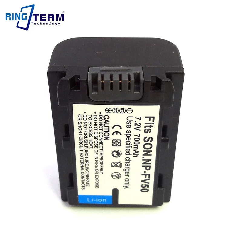 HOSAN NP-FV50 Batterie Rechargeable Compatible Sony PJ430V PJ540 - Pack 2 Batteries + Chargeur