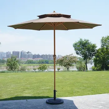 Large Outdoor Folding Beach Umbrella Courtyard Security Guard Booth Sunshade Convenient Parasol for Sun Protection Stall Use
