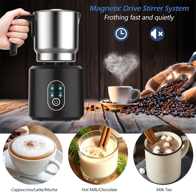 New Design Electric Automatic Coffee Frother Milk Heater Milk Frother for  Making Latte, Cappuccino, Hot Chocolate Foamer Machine - China Milk Frother  and Milk Steamer price