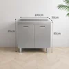 100 cm a doppia anta, modello piatto