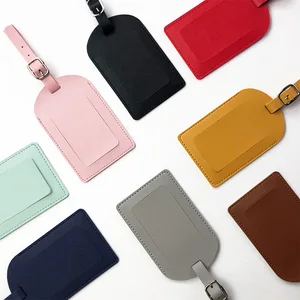 Hot Sell Luggage Tag Luxury Travel Baggage Luggage Tags Leather Suitcase Luggage Tags Custom Logo Pu Leather