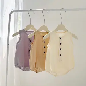 Summer Baby Clothing Outfits Casual Solid Thin Children's Clothing Baby Jumpsuits