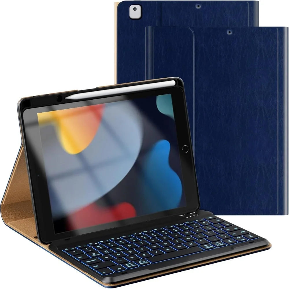 product leather keyboard case for 102 inch for ipad pro 105 inch air 3rd pencil holder 7 color backlight bt keyboard laudtec-8