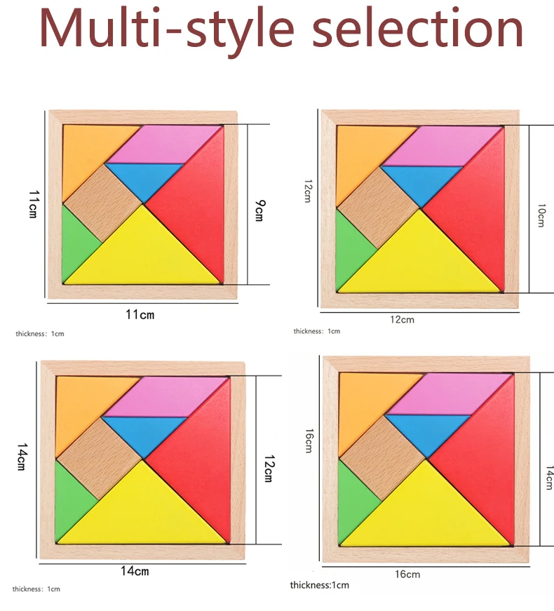 Creative 3D Wooden Tangram Puzzle Toy for Kids Aged 3-8 - Educational ...
