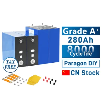 Paragon DIY Tested China Stock a Grade Cornex 280Ah With M6 Stud+Flexible Busbars+Nuts+Insulation Board Real 295Ah VAT Tax Free