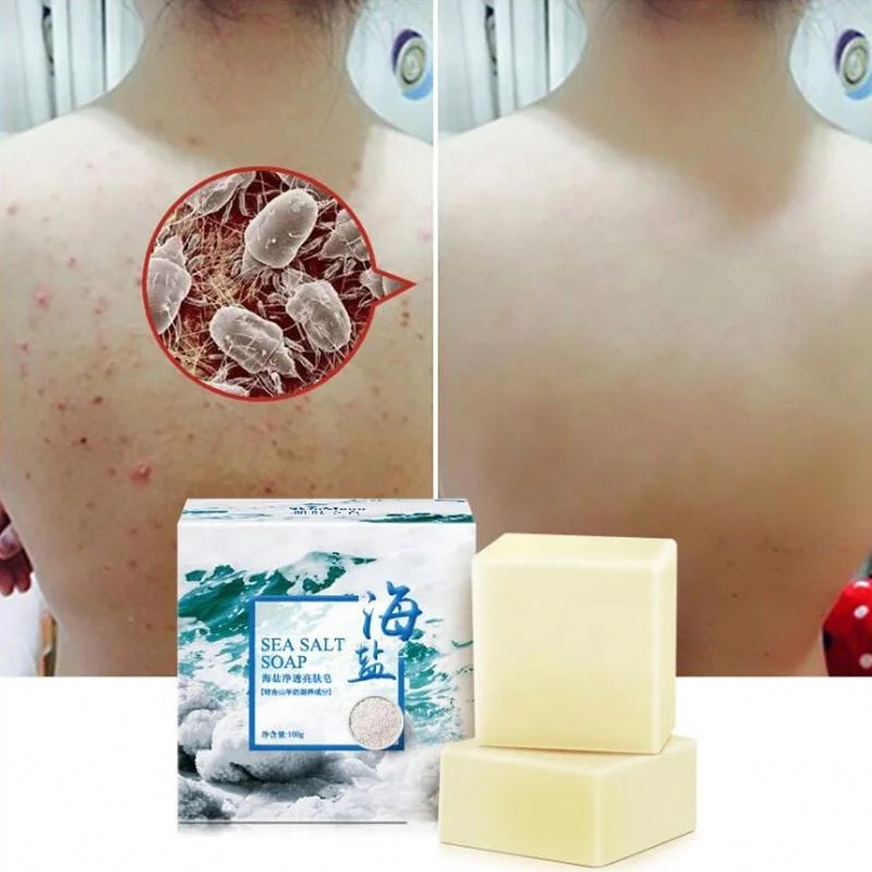 Мыло из натуральной органической морской соли с эфирным маслом Отбеливающее мыло ручной работы козьего молока для удаления акне глубокое очищение кожи уход за лицом 100 г