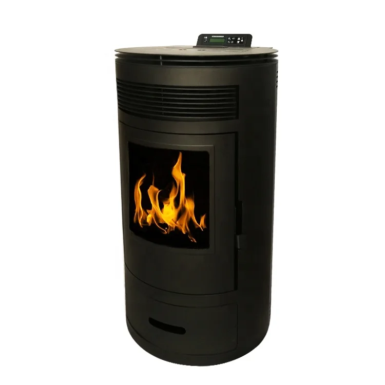 Source 12kw Round shape Modern portable european style indoor wood biomass  air pellet stove with WiFi on m.alibaba.com