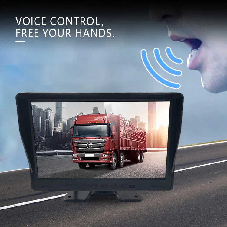 Wemaer 10.1" Voice Control Screen 5 Split Monitoring Camera System Active Blind Spot Detection BSD 5 Channel Truck Camera System manufacture