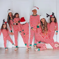 Christmas Pajamas Set Winter Clothes Pijamas Christmas Parent-Child Clothing Happy Family Sleepwear