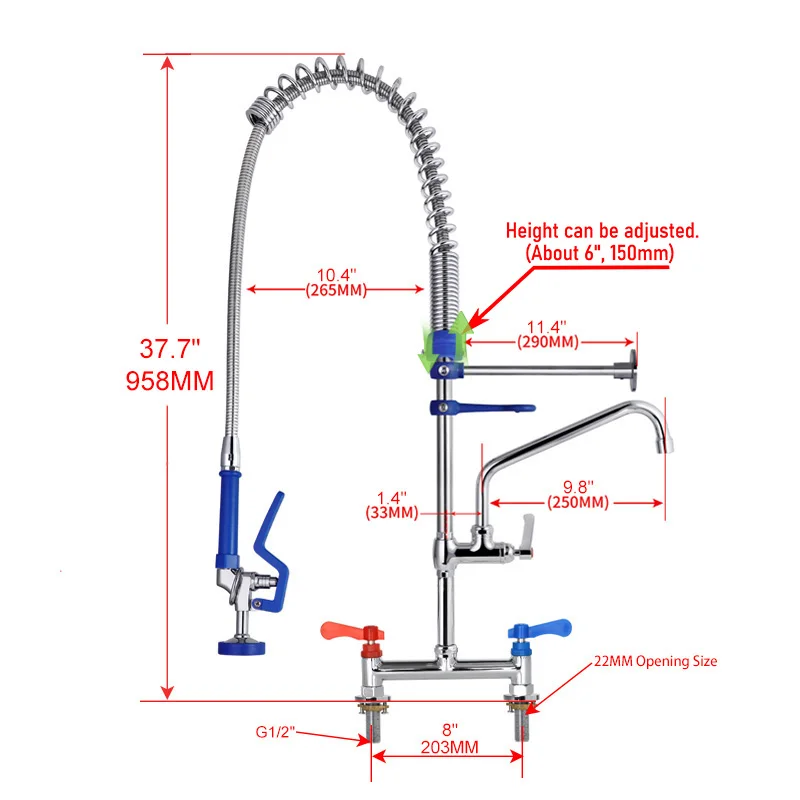 2025 Modern Contemporary Ceramic Kitchen Faucet Dual Commercial Sink Taps Featuring Hot Cold Water Pull Spring Design Brushed details