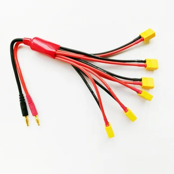 Boladge 2-Pack Conector Macho Enchufe Deans T A Conector Banana Tipo Bala 4mm 4.0mm Batería Cargador Adaptador De Cable 14awg 30cm Cable