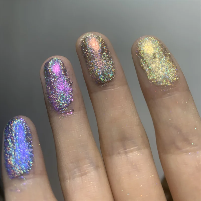 8 Colors Round Pans 26mm Pans Size Shifting Color Holographic Pressed