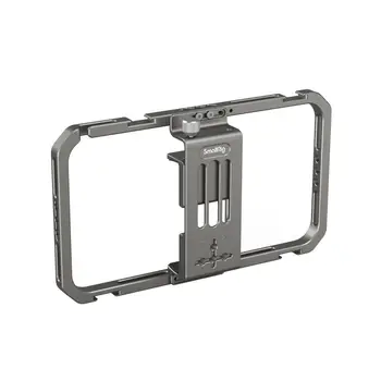 Small Rig Universal Smartphone Video Rig Aluminium Alloy Phone Video Cage Grip with Cold Shoe Mount 2791B